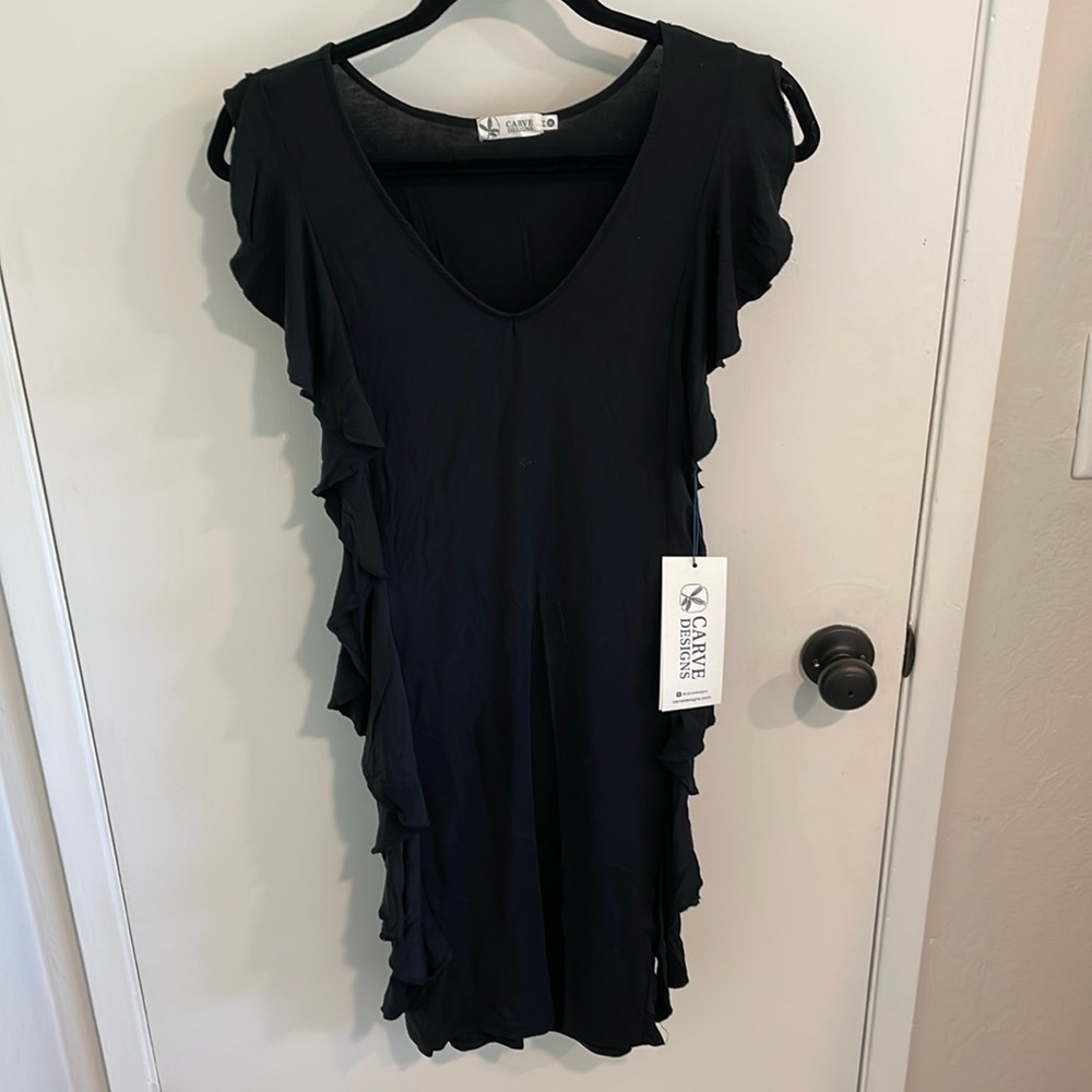 Carve Designs Black Dress With Tie